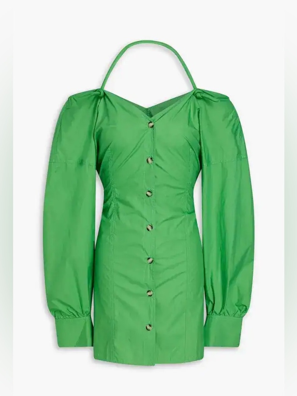 Nanushka Alyssa Button Front Long Sleeve Mini Dress , sz : XL - Picture 5 of 14